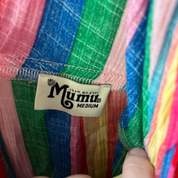 Show Me Your MuMu Rainbow Say Jay Wrap Dress Sz M - Picture 2 of 8